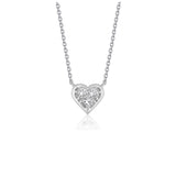 Diamond Heart Design Pendant in 14k White Gold - Premium Necklaces - Just $782.99! Shop now at Pulse Designer Fashion