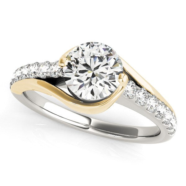 14k Two Tone Gold Split Shank Style Diamond Engagement Ring (1 1/4 cttw) - Premium Rings - Just $11183.99! Shop now at Pulse Designer Fashion