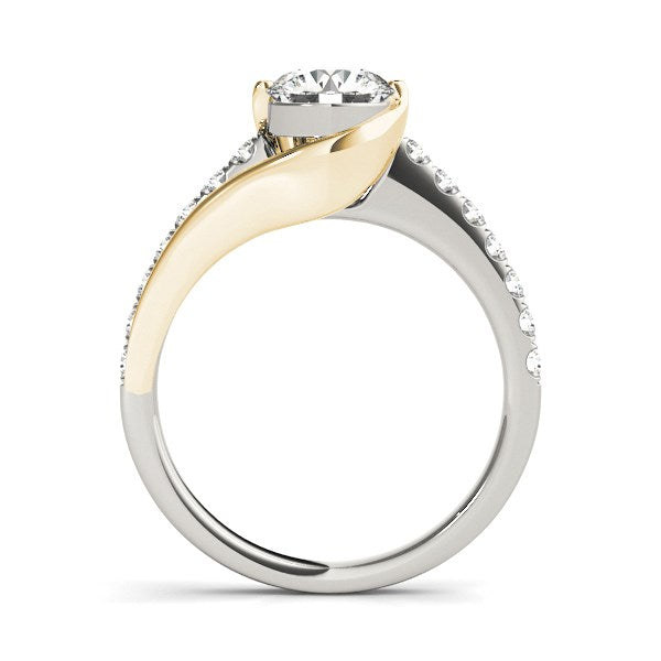 14k Two Tone Gold Split Shank Style Diamond Engagement Ring (1 1/4 cttw) - Premium Rings - Just $11183.99! Shop now at Pulse Designer Fashion