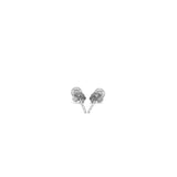 14k White Gold Round Stud Earrings (4.0 mm) - Premium Earrings - Just $91.99! Shop now at Pulse Designer Fashion