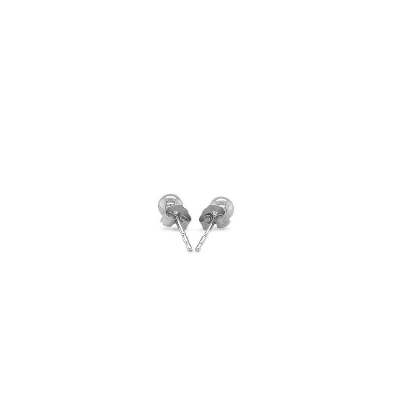 14k White Gold Round Stud Earrings (4.0 mm) - Premium Earrings - Just $91.99! Shop now at Pulse Designer Fashion