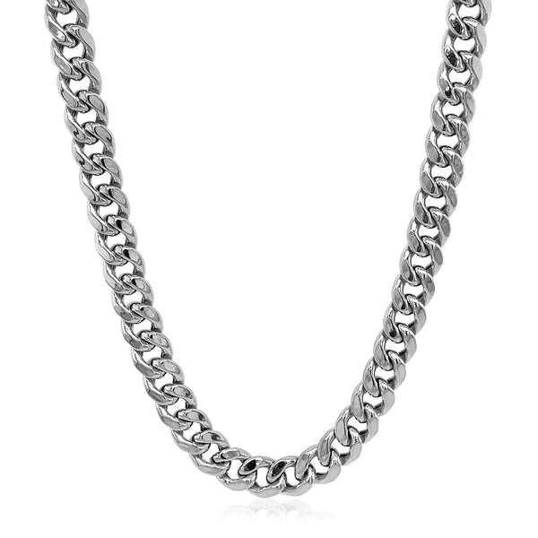 5.3mm 14k White Gold Miami Cuban Semi Solid Chain - Premium Chains - Just $3621.99! Shop now at Pulse Designer Fashion