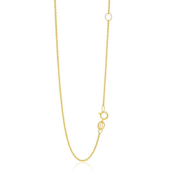 14k Yellow Gold Adjustable Cable Chain 1.1mm - Premium Chains - Just $290.99! Shop now at Pulse Designer Fashion