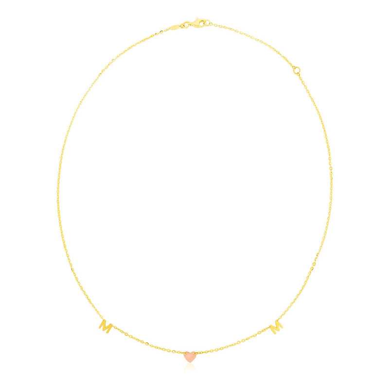 14k Yellow and Rose Gold Mom Necklace - Premium Necklaces - Just $410.99! Shop now at Pulse Designer Fashion