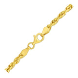 4.0mm 10k Yellow Gold Solid Diamond Cut Rope Bracelet - Premium Bracelets - Just $910.99! Shop now at Pulse Designer Fashion