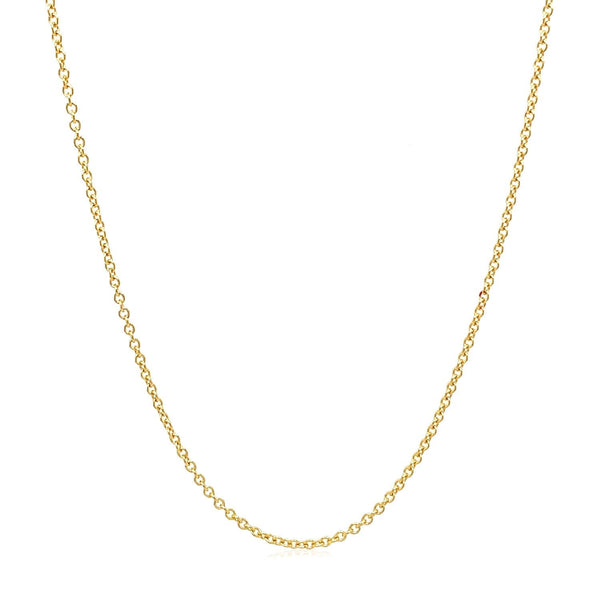 14k Yellow Gold Round Cable Link Chain 1.3mm - Premium Chains - Just $319.99! Shop now at Pulse Designer Fashion