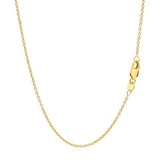 14k Yellow Gold Round Cable Link Chain 1.3mm - Premium Chains - Just $319.99! Shop now at Pulse Designer Fashion