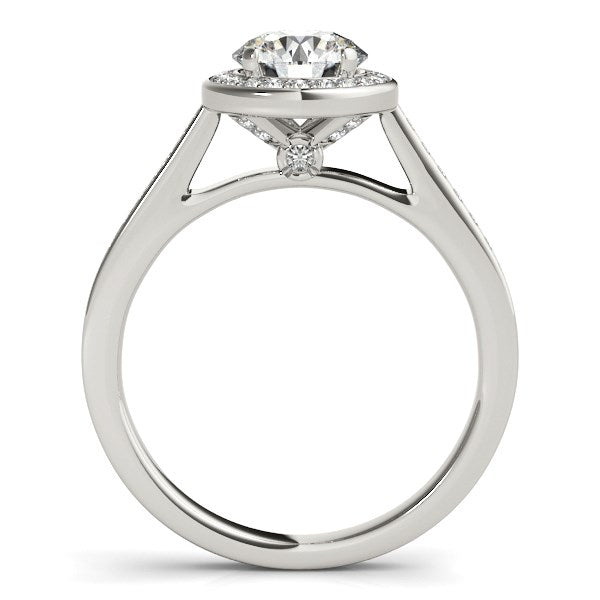 14k White Gold Halo Round Diamond Engagement Ring (1 1/4 cttw) - Premium Rings - Just $7315.99! Shop now at Pulse Designer Fashion