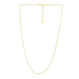 14k Yellow Gold Adjustable Franco Chain 0.9mm - Premium Chains - Just $587.99! Shop now at Pulse Designer Fashion