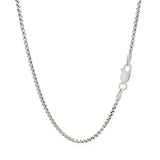 Sterling Silver Rhodium Plated Round Box Chain 1.8mm - Premium Chains - Just $90.99! Shop now at Pulse Designer Fashion