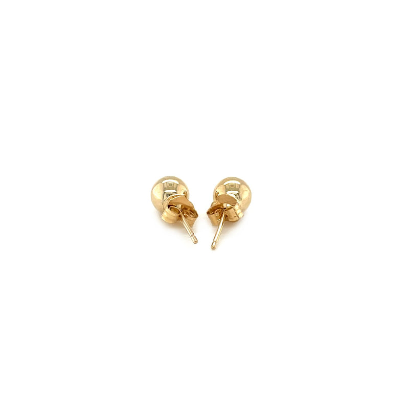 14k Yellow Gold Round Stud Earrings (5.0 mm) - Premium Earrings - Just $104.99! Shop now at Pulse Designer Fashion