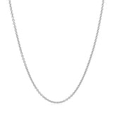 14k White Gold Round Cable Link Chain 1.3mm - Premium Chains - Just $325.99! Shop now at Pulse Designer Fashion