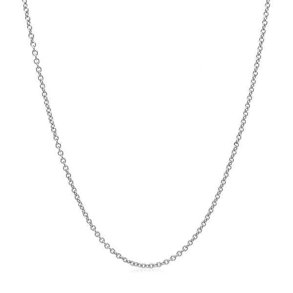 14k White Gold Round Cable Link Chain 1.3mm - Premium Chains - Just $325.99! Shop now at Pulse Designer Fashion