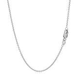 14k White Gold Round Cable Link Chain 1.3mm - Premium Chains - Just $325.99! Shop now at Pulse Designer Fashion