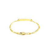 14k Yellow Gold Figaro Link Children's ID Bracelet - Premium Bracelets - Just $474.99! Shop now at Pulse Designer Fashion