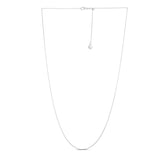 Adjustable Cable Chain in 14k White Gold (1.0mm) - Premium Chains - Just $322.99! Shop now at Pulse Designer Fashion