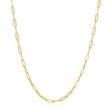 14K Yellow Gold Wide Paperclip Chain (3.3mm) - Premium Chains - Just $592.99! Shop now at Pulse Designer Fashion