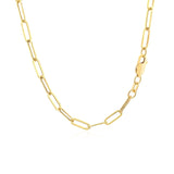 14K Yellow Gold Wide Paperclip Chain (3.3mm) - Premium Chains - Just $592.99! Shop now at Pulse Designer Fashion