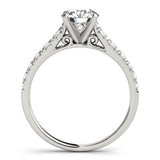 14k White Gold Prong Set Graduated Diamond Engagement Ring (1 7/8 cttw) - Premium Rings - Just $12601.99! Shop now at Pulse Designer Fashion