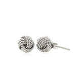 Sterling Silver Textured Love Knot Stud Style Earrings - Premium Earrings - Just $69.99! Shop now at Pulse Designer Fashion