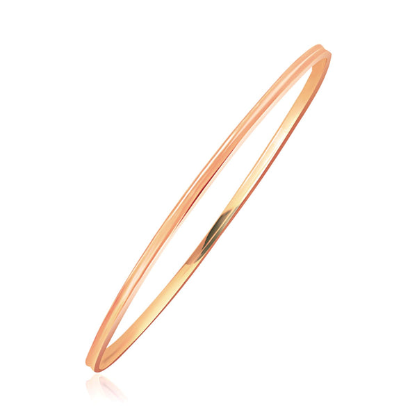 14k Rose Gold Concave Motif Thin  Stackable Bangle - Premium Bangles - Just $447.99! Shop now at Pulse Designer Fashion