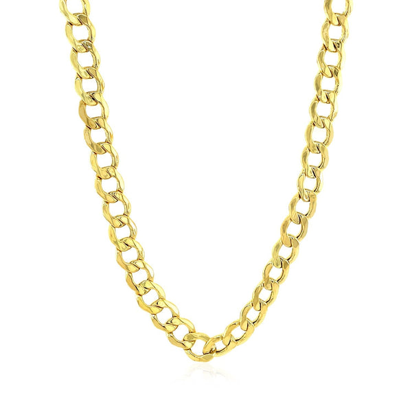 6.1mm 10k Yellow Gold Curb Chain - Premium Chains - Just $1256.99! Shop now at Pulse Designer Fashion