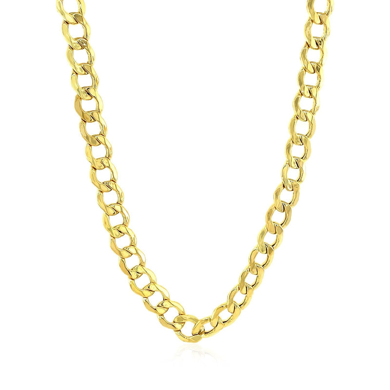 6.1mm 10k Yellow Gold Curb Chain - Premium Chains - Just $1256.99! Shop now at Pulse Designer Fashion