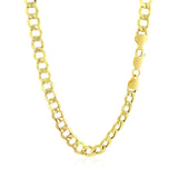 6.1mm 10k Yellow Gold Curb Chain - Premium Chains - Just $1256.99! Shop now at Pulse Designer Fashion