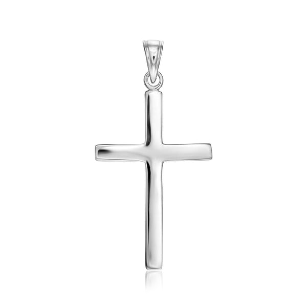 Sterling Silver Polished Cross Pendant - Premium Pendants - Just $38.99! Shop now at Pulse Designer Fashion