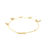 14k Yellow Gold 7 inch Bracelet with Polished Charms - Premium Bracelets - Just $292.99! Shop now at Pulse Designer Fashion