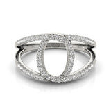 14k White Gold Diamond Loop Style Dual Band Ring (1/2 cttw) - Premium Rings - Just $2273.99! Shop now at Pulse Designer Fashion