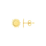 14K Yellow Gold Sun Earrings - Premium Earrings - Just $182.99! Shop now at Pulse Designer Fashion