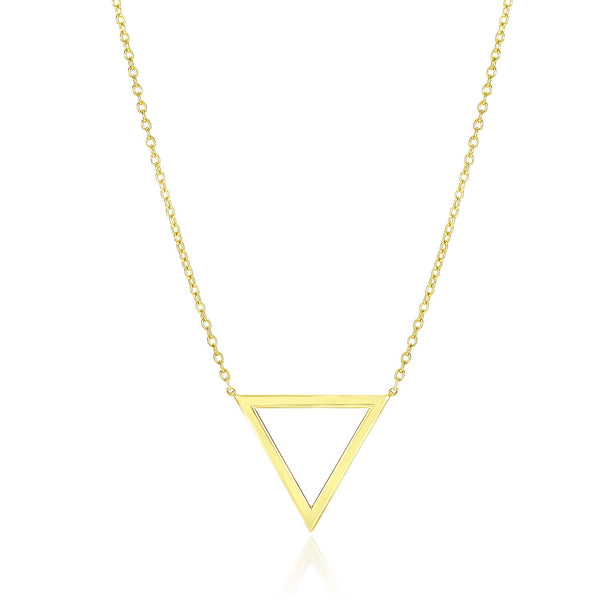 14k Yellow Gold Delta Symbol Chain Necklace - Premium Necklaces - Just $455.99! Shop now at Pulse Designer Fashion