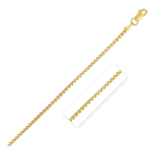 14k Yellow Gold Round Box Chain 1.35 mm - Premium Chains - Just $342.99! Shop now at Pulse Designer Fashion