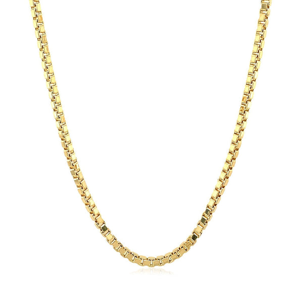 2.0mm 14k Yellow Gold Semi Solid Box Chain - Premium Chains - Just $1125.99! Shop now at Pulse Designer Fashion