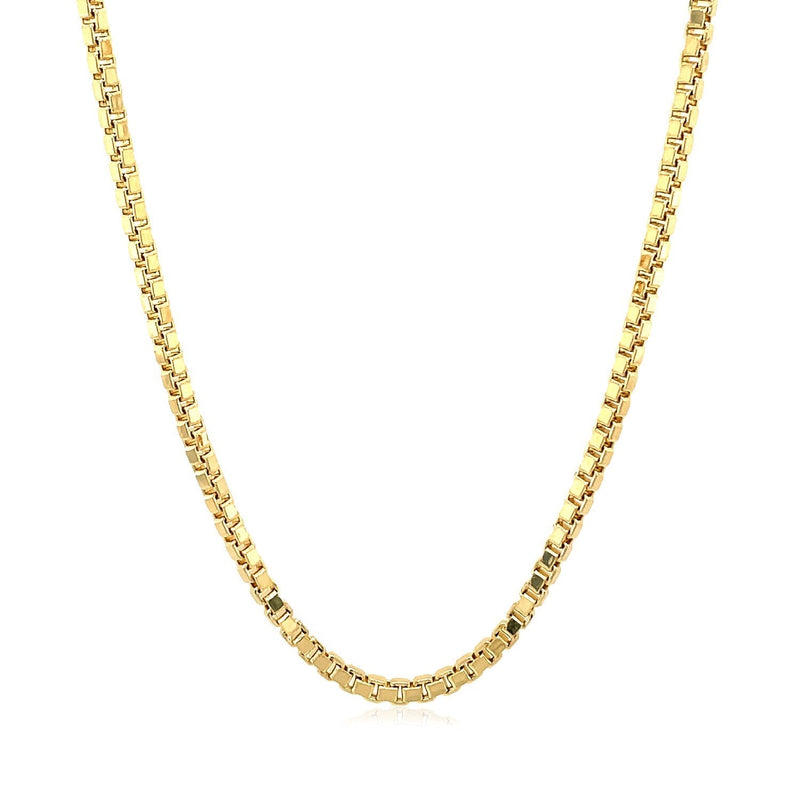 2.0mm 14k Yellow Gold Semi Solid Box Chain - Premium Chains - Just $1125.99! Shop now at Pulse Designer Fashion