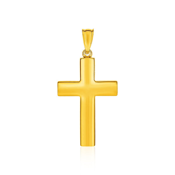 14k Yellow Gold Reversible Textured Cross Pendant - Premium Pendants - Just $252.99! Shop now at Pulse Designer Fashion