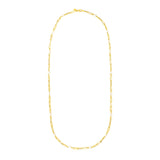 14k Yellow Gold Paperclip Chain and Pearl Necklace - Premium Necklaces - Just $1680.99! Shop now at Pulse Designer Fashion