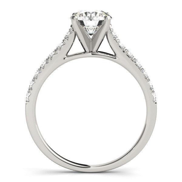 14k White Gold Single Row Band Diamond Engagement Ring (1 1/3 cttw) - Premium Rings - Just $7089.99! Shop now at Pulse Designer Fashion