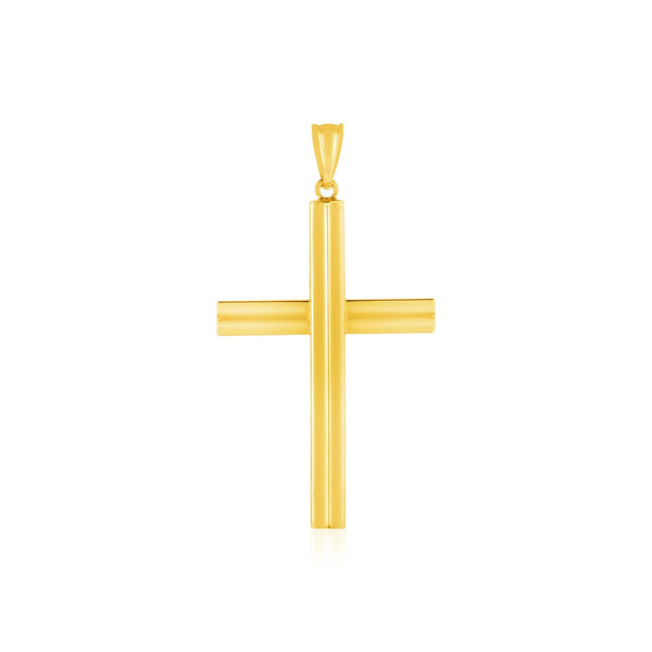 14k Yellow Gold Polished Cross Pendant - Premium Pendants - Just $295.99! Shop now at Pulse Designer Fashion