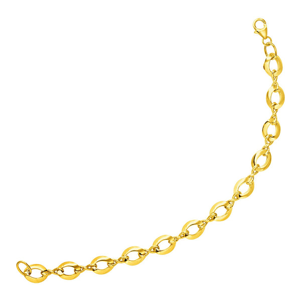 14k Yellow Gold Infinity Link Bracelet - Premium Bracelets - Just $756.99! Shop now at Pulse Designer Fashion