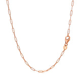 14K Rose Gold Fine Paperclip Chain (1.5mm) - Premium Chains - Just $304.99! Shop now at Pulse Designer Fashion