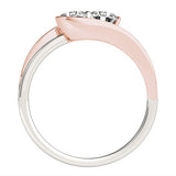 Two Stone Diamond Ring in 14k White And Rose Gold (3/4 cttw) - Premium Rings - Just $3935.99! Shop now at Pulse Designer Fashion