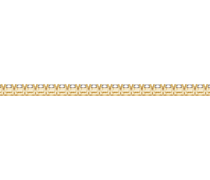 14k Yellow Gold Round Diamond Tennis Bracelet (4 cttw) - Premium Bracelets - Just $10627.99! Shop now at Pulse Designer Fashion