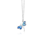 14k White Gold Dragonfly Necklace with White Mother of Pearl - Premium Necklaces - Just $332.99! Shop now at Pulse Designer Fashion