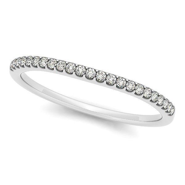 14k White Gold Scallop Setting Round Diamond Wedding Band (1/10 cttw) - Premium Rings - Just $799.99! Shop now at Pulse Designer Fashion