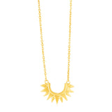 14k Yellow Gold Polished Sunburst Necklace - Premium Necklaces - Just $377.99! Shop now at Pulse Designer Fashion