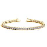 14k Yellow Gold Round Diamond Tennis Bracelet (6 cttw) - Premium Bracelets - Just $17837.99! Shop now at Pulse Designer Fashion