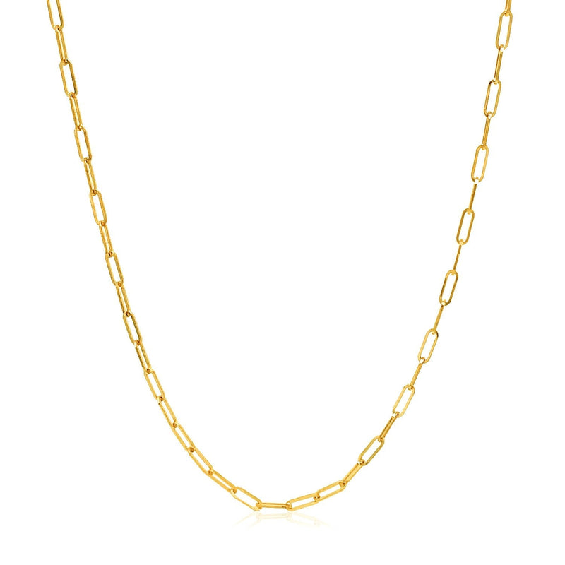 14k Yellow Gold Adjustable Paperclip Chain 1.5mm - Premium Chains - Just $432.99! Shop now at Pulse Designer Fashion