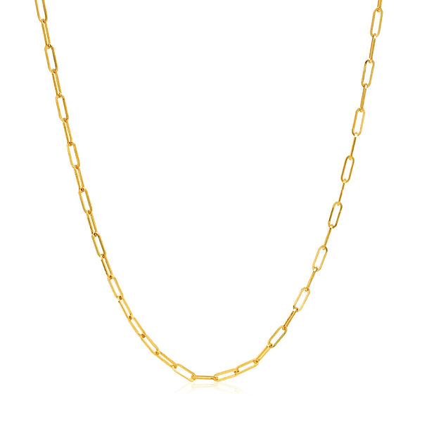 14k Yellow Gold Adjustable Paperclip Chain 1.5mm - Premium Chains - Just $363.99! Shop now at Pulse Designer Fashion